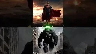Superman vs King Kong vs Giant Creatures (Wanda Maximoff, Gamoda, Colossus, Thanos, Zeus)