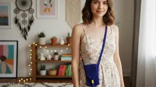DIY Tutorial How to Macrame phone bag Very easy with square knot Live class