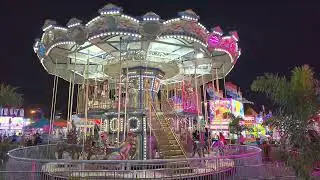 Double Decker Carousel 🎠 Florida State Fair 2023 | 4K HDR