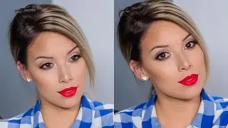 Soft Eyes and Red Lips (Talk Through) | Kat Von D Contour Kit First Impression