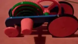 3D Printed PLA Spring Powered Car