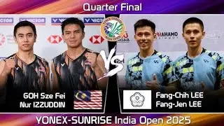GOH Sze Fei /Nur IZZUDDIN vs Fang-Chih LEE /Fang-Jen LEE | India Open 2025 Badminton