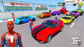 SPIDER-MAN 2 Epic New Mega Beach RAMP Challenge for Cars Racing! SuperHero Hulk Venom Goku &ndash; GTA 5