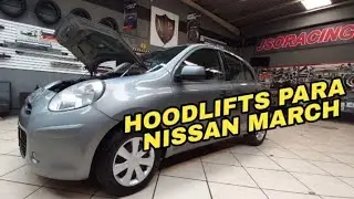 Como INSTALAR AMORTIGUADORES para COFRE en Nissan MARCH