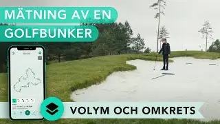 M&auml;tning av en golfbunker med Moasure