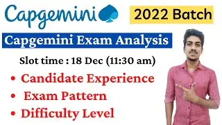 Capgemini Exam Analysis (18Dec)| Difficulty Level/Latest Exam Pattern| Capgemini Recruitment 2022