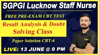 SGPGI, Lucknow Staff Nurse 2022 | Special Class | Most Important Questions | Wisdom Nursing Coaching