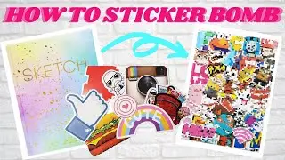 How To Sticker Bomb A Sketchbook | DIY Sticker Bombing