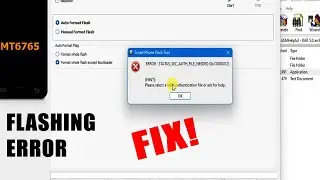 How To fIX/Bypass MTK Authenticator Error when Flashing android Phones