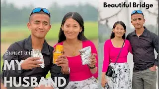 Enjoying Sunset with my Husband|Beautiful Bridge| Devdaha Rupandehi| @KBMSINCE1999 