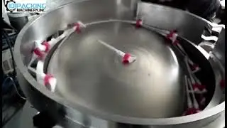 Automatic spray pump cap with long tail sorting rotary feeding bowl shampoo pump cap sorter tank equ