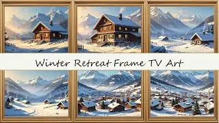 Cozy Winter Retreat - Frame TV Art for a Serene Ambiance