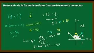 Deducción de la fórmula de Euler matemáticamente correcta