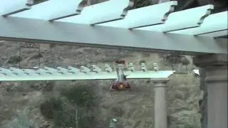 Two Hummingbirds fighting over their Hummingbird Swing!