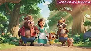 Bison Family Funtime Helping a Lost Squirre 🐿️ Learn Safety & Kindness  3D Animated Family Movie