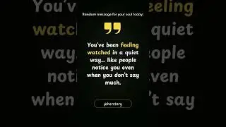 You&rsquo;ve been feeling watched in a quiet way&hellip;  #innerstrength #selfrespect #quietconfidence