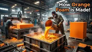 Watch How Orange Foam Is Made From Start to Finish 😱 | Complete Factory Process||||