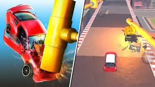 NÃO DEIXE O CARRO SER ESMAGADO NA CORRIDA!! (Jogos de Celular)