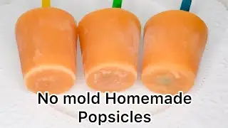 How to Make Homemade Popsicles. No Mold needed. (Mango flvoured Popscicles)