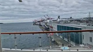 Balmoral sails from windy Halifax 8th Oct 2023