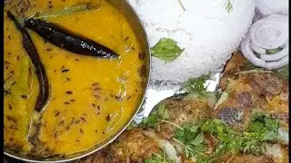 HYDERABADI lunch Combo Khatti Dal plen Rice 🍚  Cutlet Recipe 