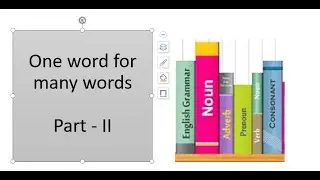 One word for many words Part - II     #ELS  EnglishLiteratureStudies#