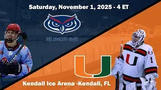 Miami Hurricanes vs. FAU Owls - Saturday, November 1, 2025 - 4 pm