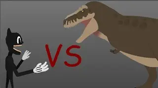 Cartoon Cat VS Tyrannosaurus Rex