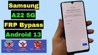 Samsung A22 5G FRP Bypass Android 13 | Samsung A22 Bypass Google Account Lock | Without TalkBack