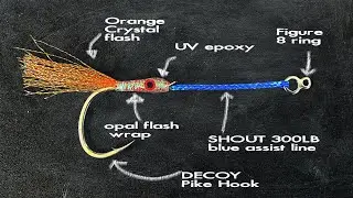 EASY TO TIE TEASER TYPE SINGLE ASSIST HOOK FOR FAST JIGGING
