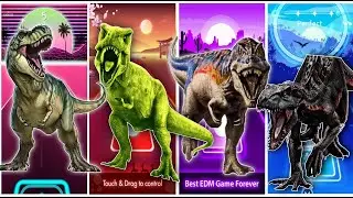 Jurassic World Tyrannosaurus🆚The T-rex🆚The İndominus Rex🆚 Indoraptor // Coffin DanceSong TilesHop