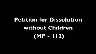 Petition for Dissolution of Marriage without Minor Children Form