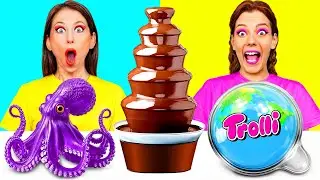 Chocolate Fountain Fondue Challenge | Kitchen Hacks and Tricks by Fun Teen
