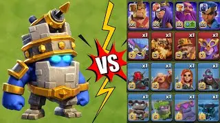 🏰🔥 LONG SHOT TOWN HALL 💥 VS 💥 COC TROOPS, SUPER TROOPS & HEROES ⚔️👑 #clashofclans #coc #viralvideos 