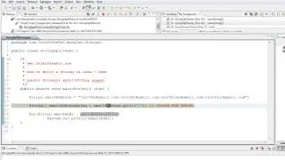 SPLIT A STRING IN JAVA DEMO