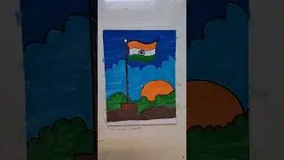 Tiranga Flag Painting | Brush Pen Painting #painting #tiranga