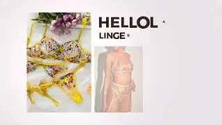 HelloLaGirl Yellow Floral Embroidery Lace Cup Lingerie Set