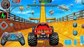 Mega Ramp Challenge - Super Crazy GT Monster Truck Racing Stunts - Android Gameplay #66