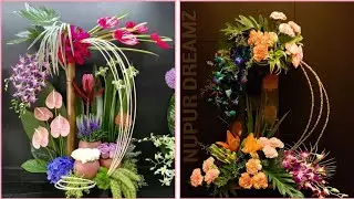 Ultra modern Japanese ekabana fresh flower Church arrangement and decoration