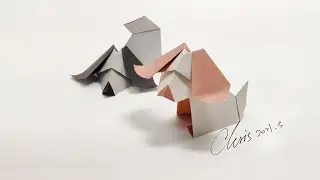 Origami Nodding dog
