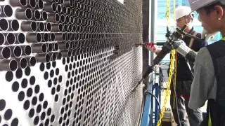 Titanium tube trimming work