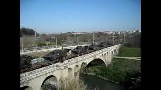 Treno militare al Ponte delle Valli (E655.446 + Cuccetta + Carri Armati Esercito Italiano)