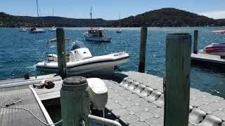 6.5m RIB Driving on to Floating Dry Dock Pontoon