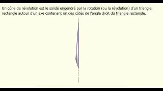 D&eacute;finition c&ocirc;ne de r&eacute;volution