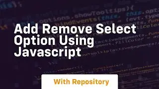 Add remove select option using javascript