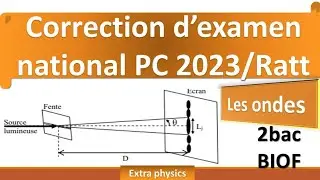les ondes lumineuses :Extrait d'examen national 2023 PC /Ratt