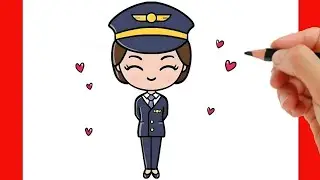 HOW TO DRAW A CUTE GIRL PILOT |Coloring step by step| Easy Drawing For Beginners | DRAWINGS LAND