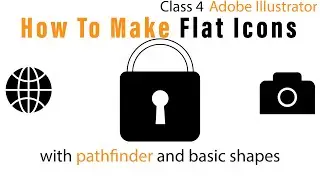 Flat Icon Design By Pathfinder |Illustrator Tutorial |Learning Tutorials By AK|