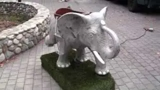 RARE 1950's Tusko The Elephant Kiddie Ride Kiddy Ride