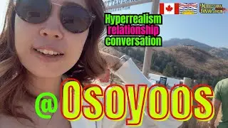 Центр для посетителей Осуюса, пляж, пятнистое озеро, гиперреалистичный диалог пары #canva #canvav...